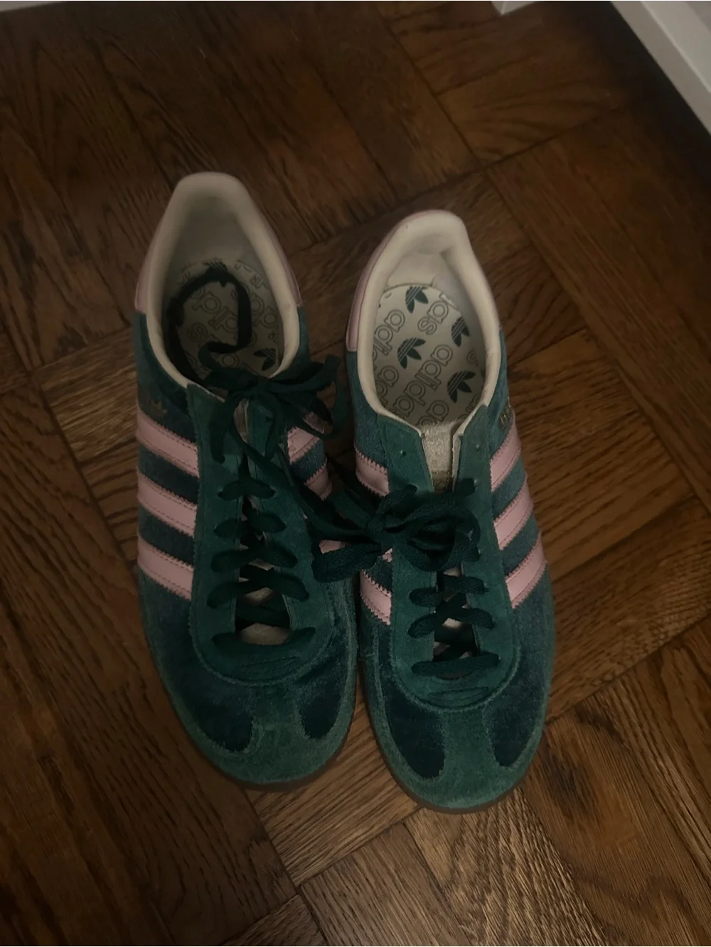 Adidas Green and Pink Spezial Sneakers - Picture 2 of 3